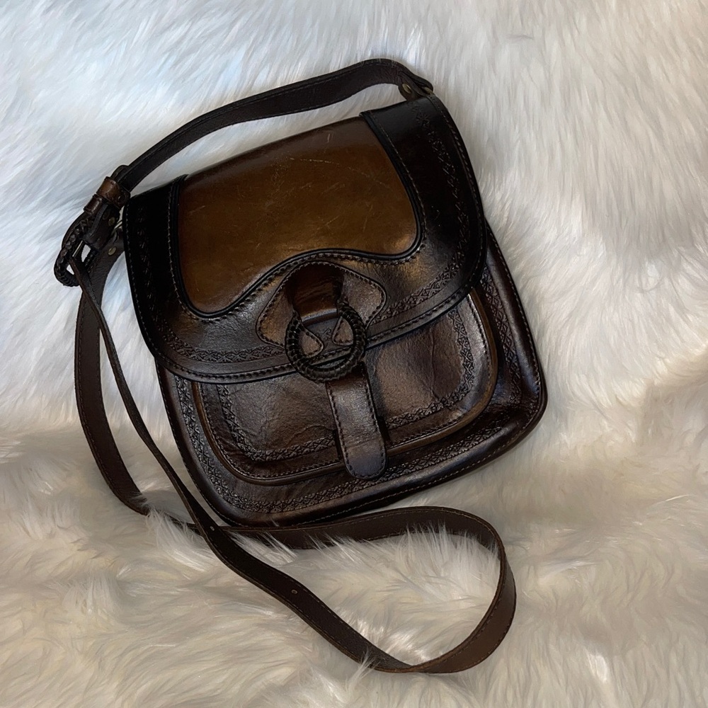 Brown Leather Shoulder Bag